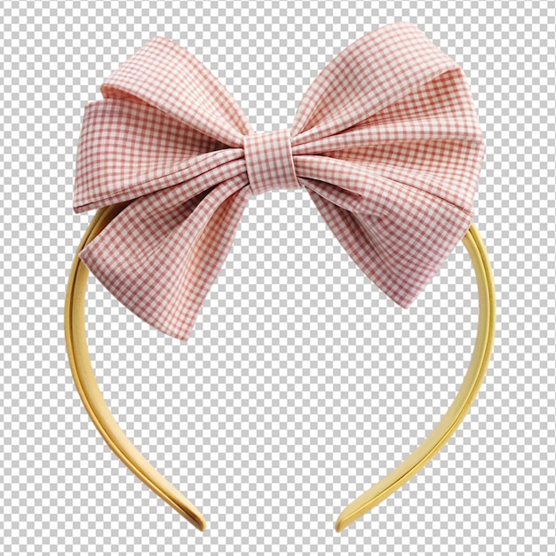 PSD bow headband on transparent background