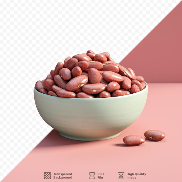 a bowl of beans with a bowl of peanuts on it