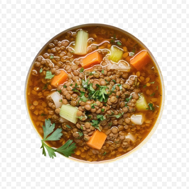 a bowl of beans with a carrot and beans on it