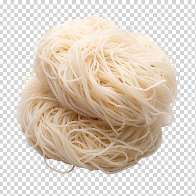 PSD bowl of boiled noodles isolated on transparent background