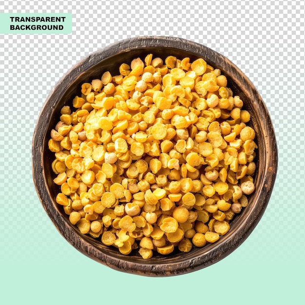 Bowl Chana dal isolated on transparent background