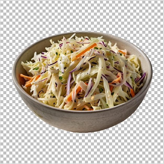 PSD bowl of coleslaw salad isolated no transparent background premium psd