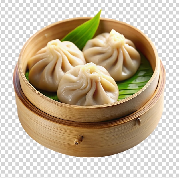 A bowl of dumplings on transparent background