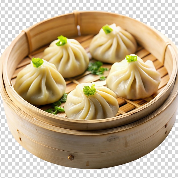 A bowl of dumplings on transparent background