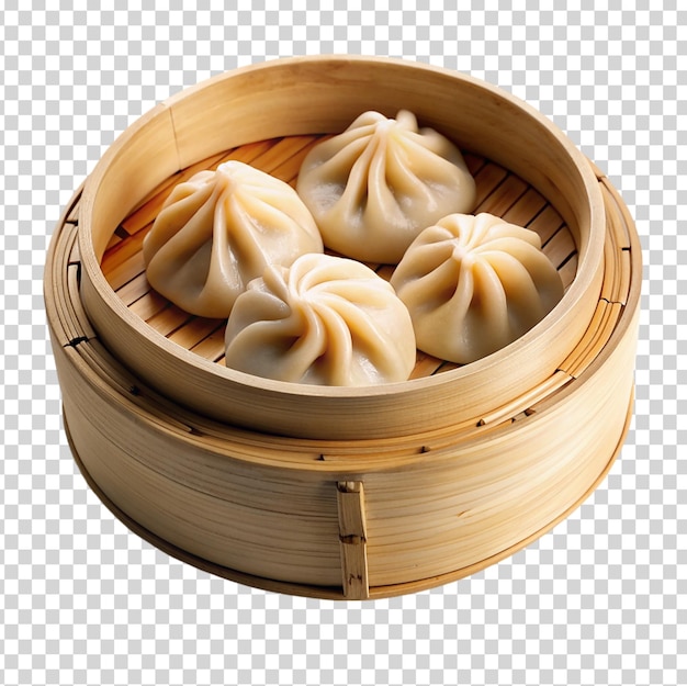 A bowl of dumplings on transparent background