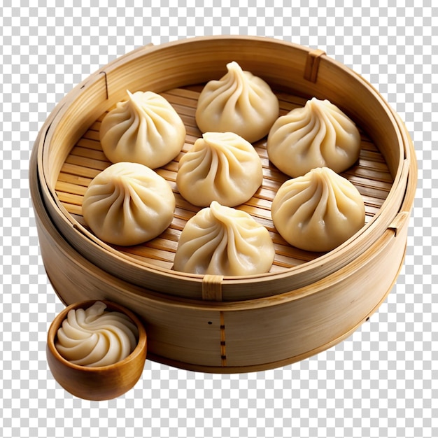 A bowl of dumplings on transparent background