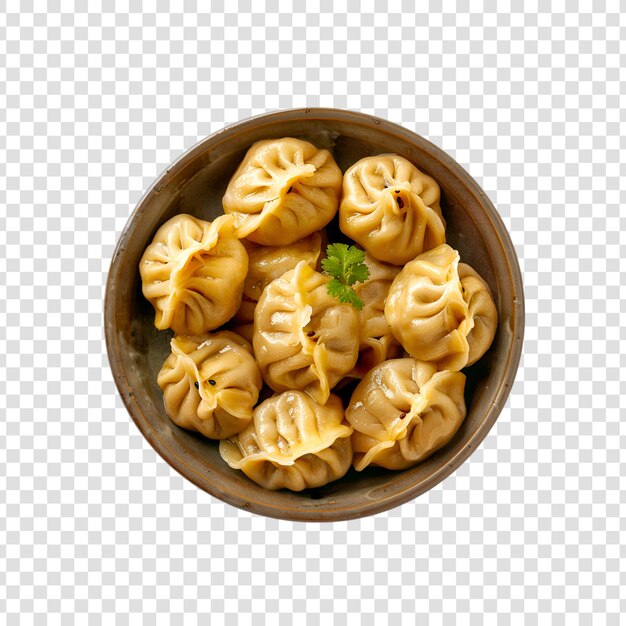 PSD a bowl of dumplings with a white background