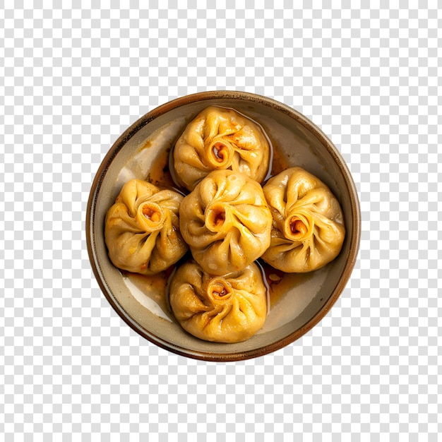 PSD a bowl of dumplings with a white background