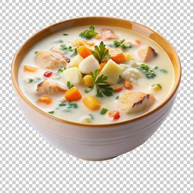 PSD a bowl of fish chowder