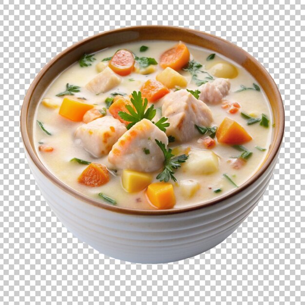 PSD a bowl of fish chowder