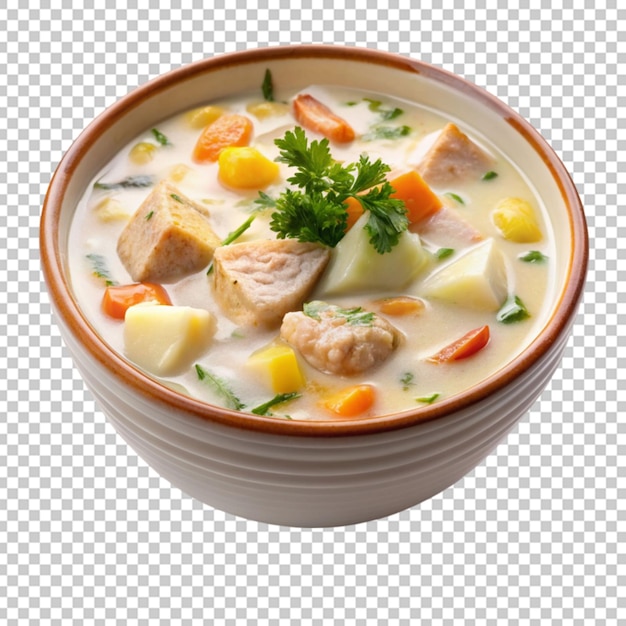 PSD a bowl of fish chowder