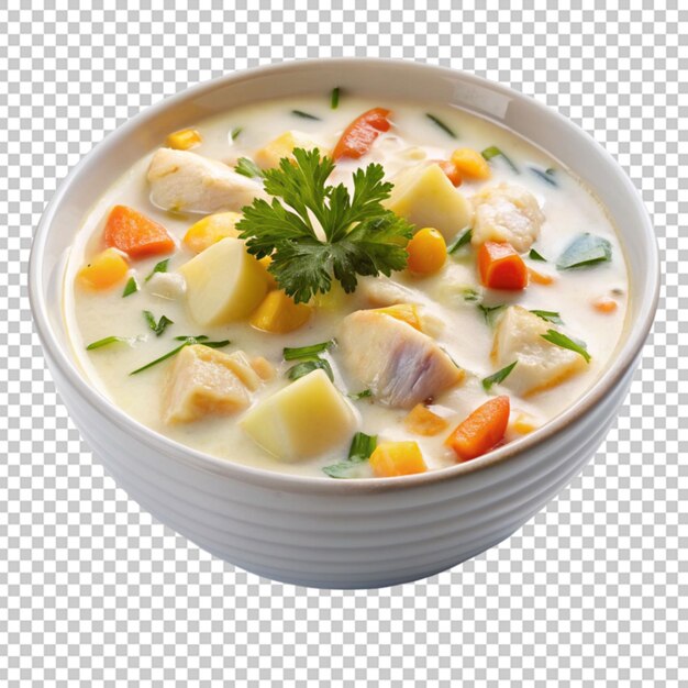 PSD a bowl of fish chowder