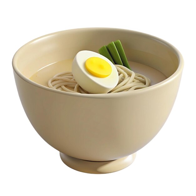 PSD a bowl of food with an egg and a bowl of noodles