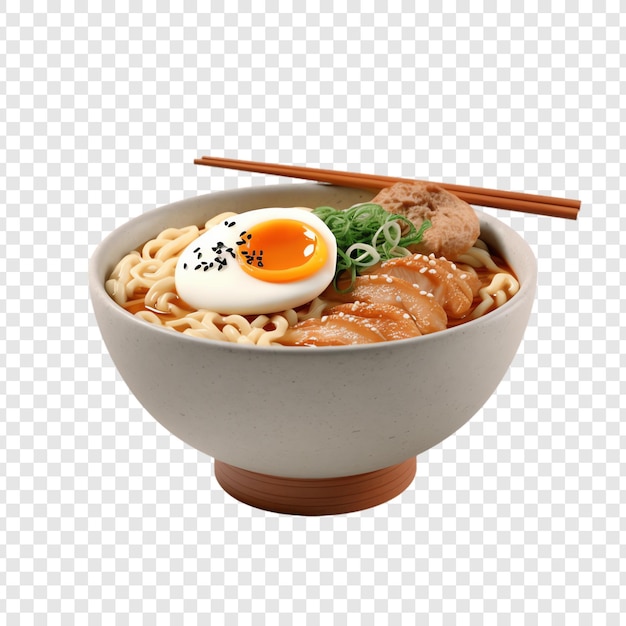 a bowl of food with an egg and noodles on it