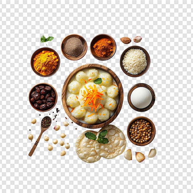 PSD a bowl of food with a flower on it