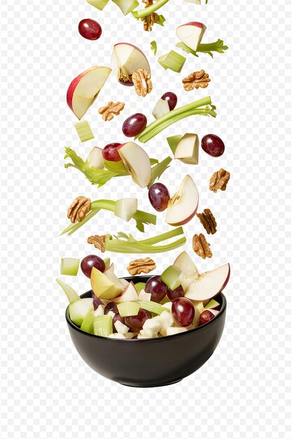 PSD a bowl of fruit salad with nuts and nuts