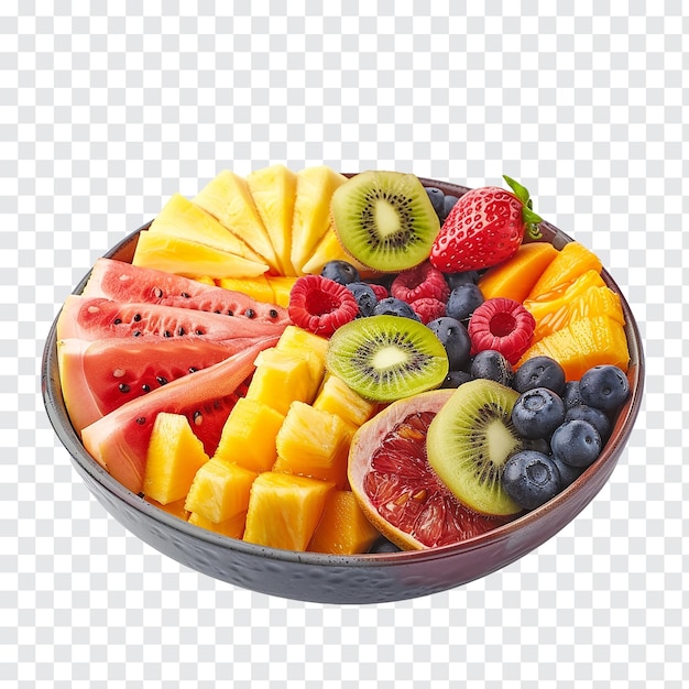 PSD a bowl of fruit with a bunch of strawberries and various types