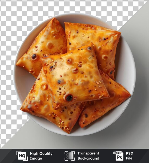 bowl of martabak for ramadan breaking fast on a transparent background with a white shadow in the background