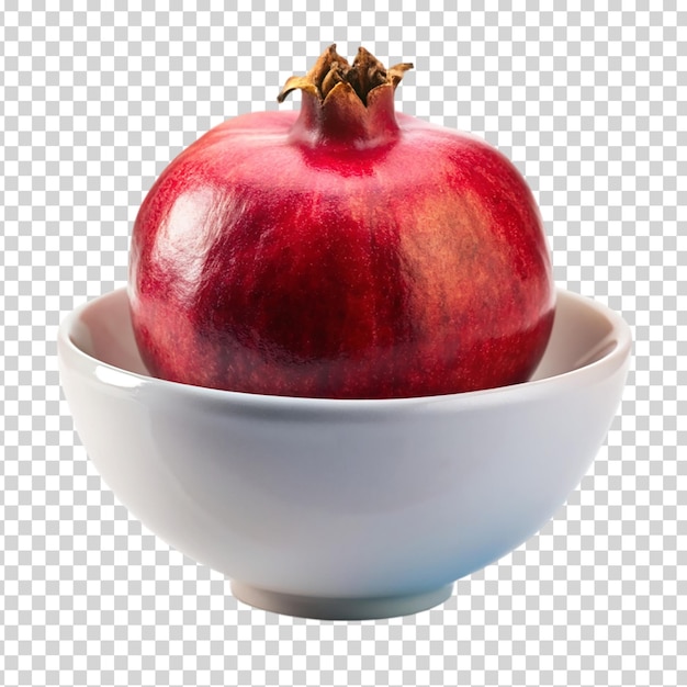 A bowl of pomegranate on transparent background