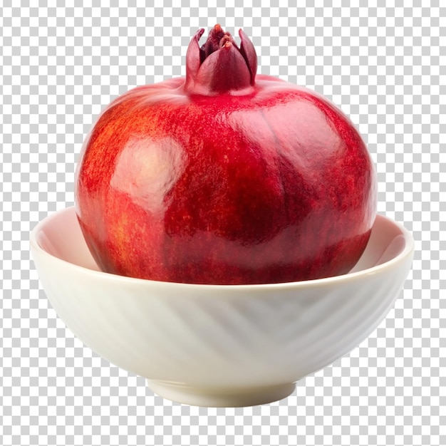 A bowl of pomegranate on transparent background