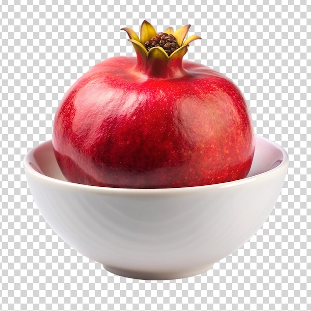 A bowl of pomegranate on transparent background