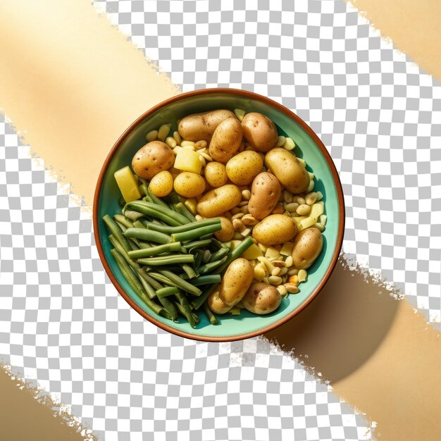 a bowl of potatoes and beans with beans and potatoes