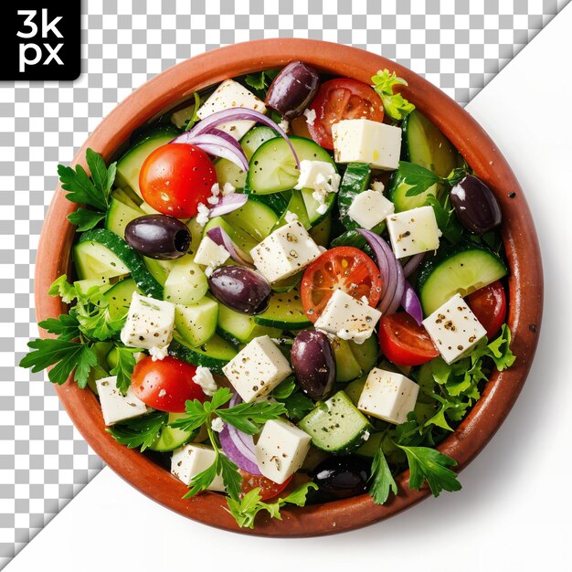 PSD a bowl of salad with a black and white background with a photo of a salad