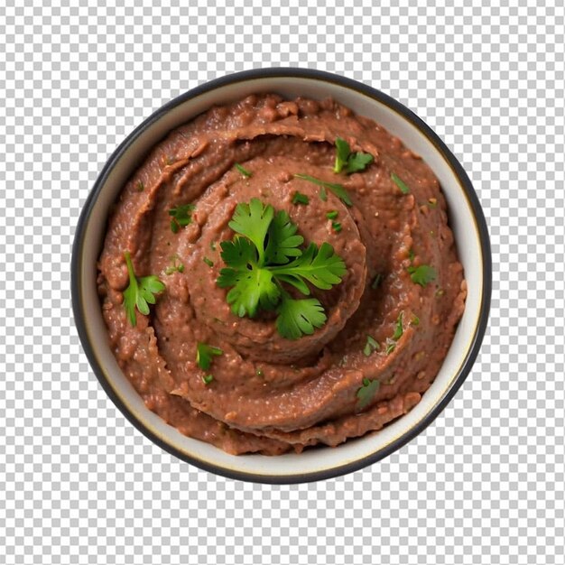 Bowl of savory refried beans