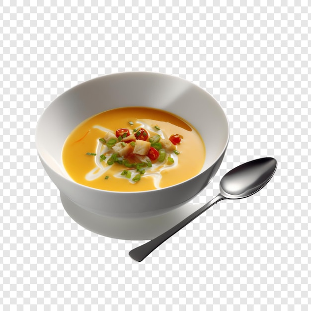 a bowl of soup with a spoon and a spoon on it