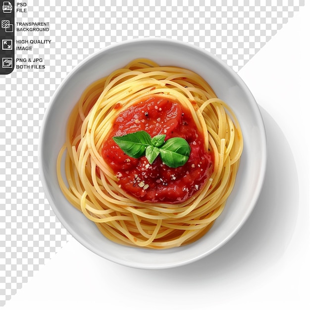 a bowl of spaghetti with a tomato sauce in it