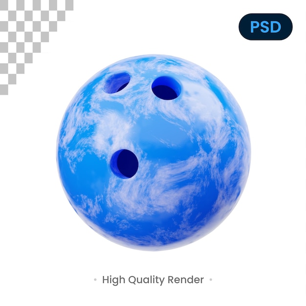 Bowling 3D Icon Premium PSD