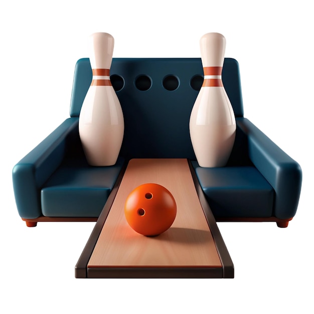 PSD a bowling ball and a bowling ball are on a table