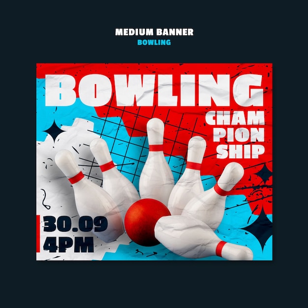 PSD bowling game tournament template