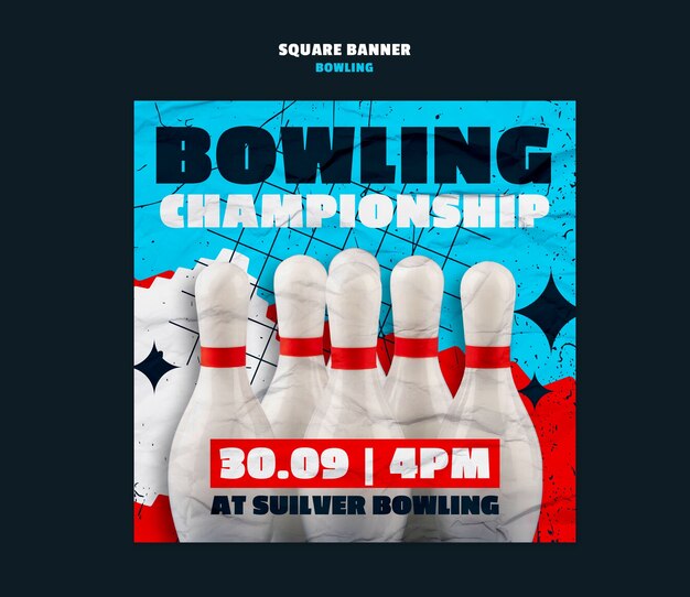 PSD bowling game tournament template