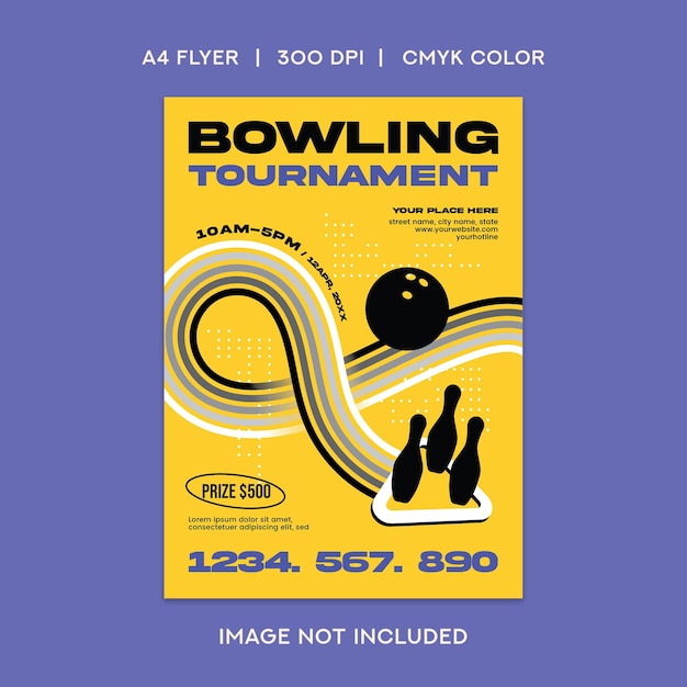 PSD bowling tournament flyer