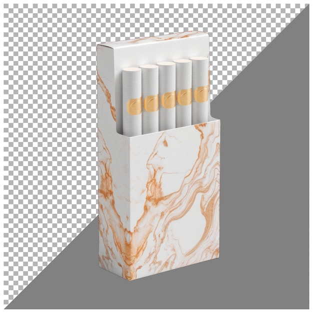 PSD box of cigarettes transparent background