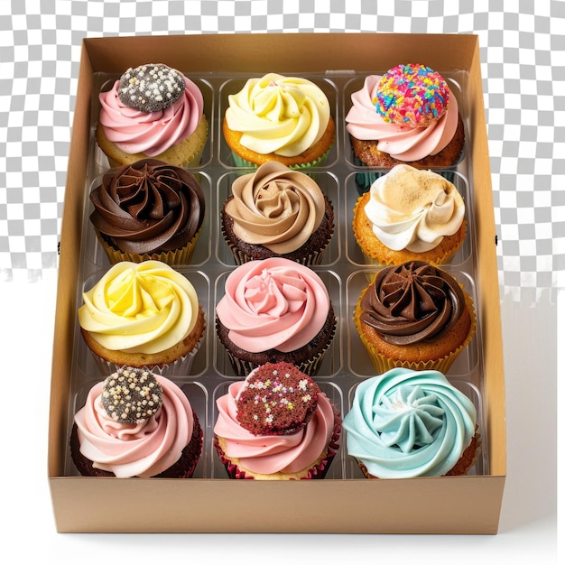 a box of cupcakes with the words  cupcakes  on the top