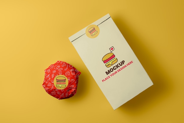 Box mock-up design for fast food