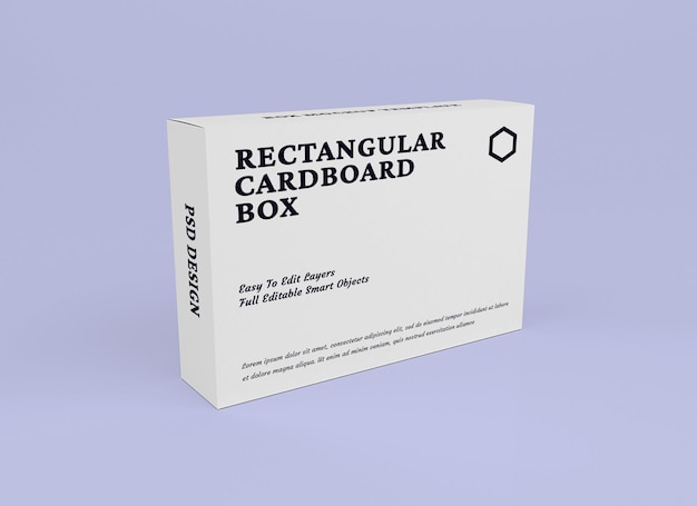 Box mockup design in packaging concept