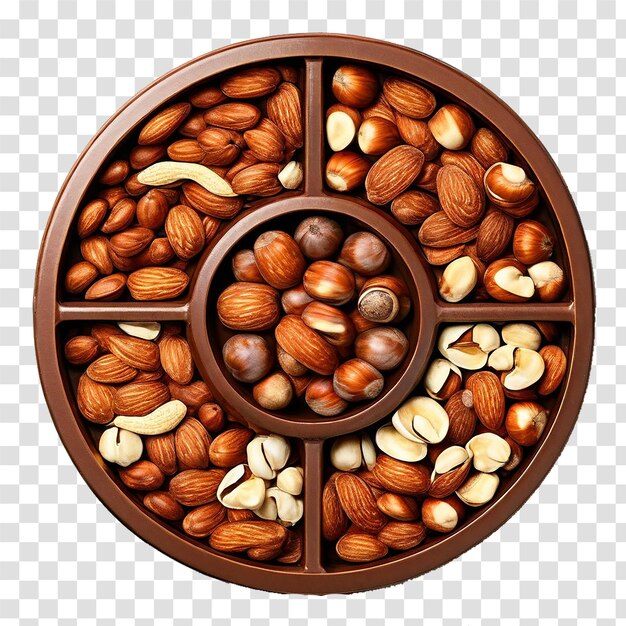 box of nuts on transparent background