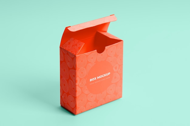 Box packaging mockup isolated