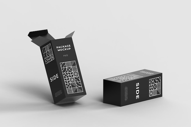 Box packaging mockup