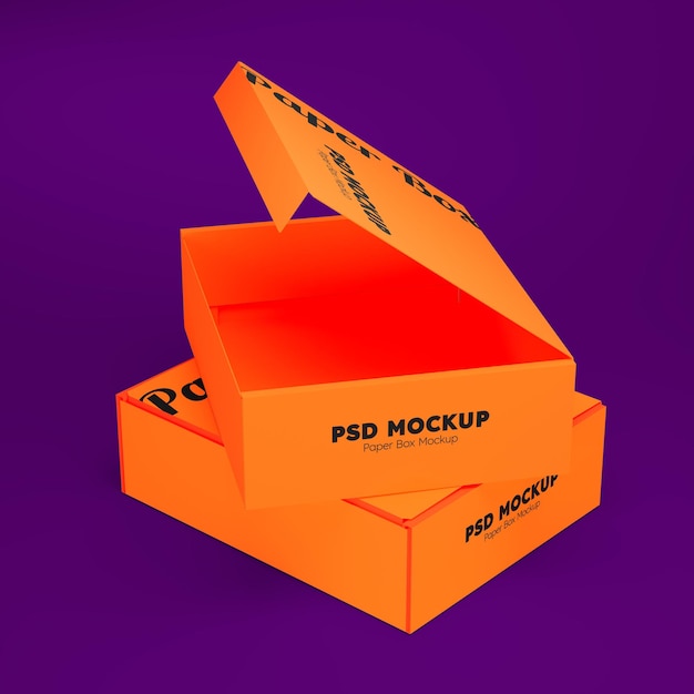 Box Paper Food Mockup