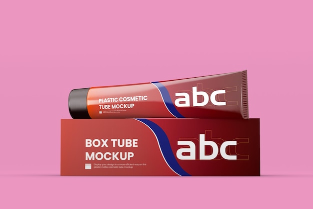 Box tube Mockup Design Rendering