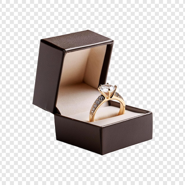 PSD a box with a diamond ring inside and a diamond ring in it