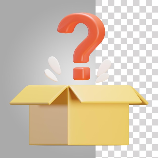 A box with a question mark on it