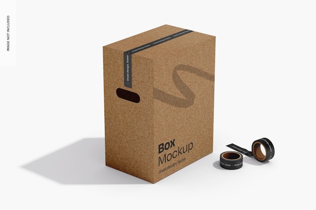 Box with Security Tape Mockup