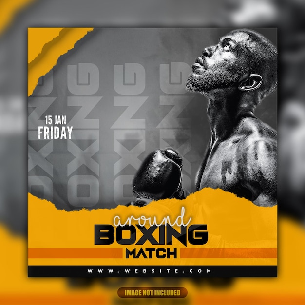 Boxing Around Instagram Post Template Design