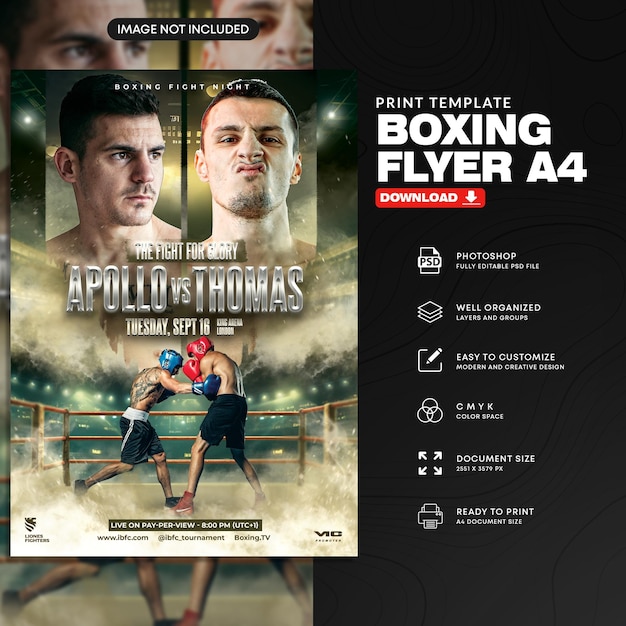 Boxing Flyer A4 Template