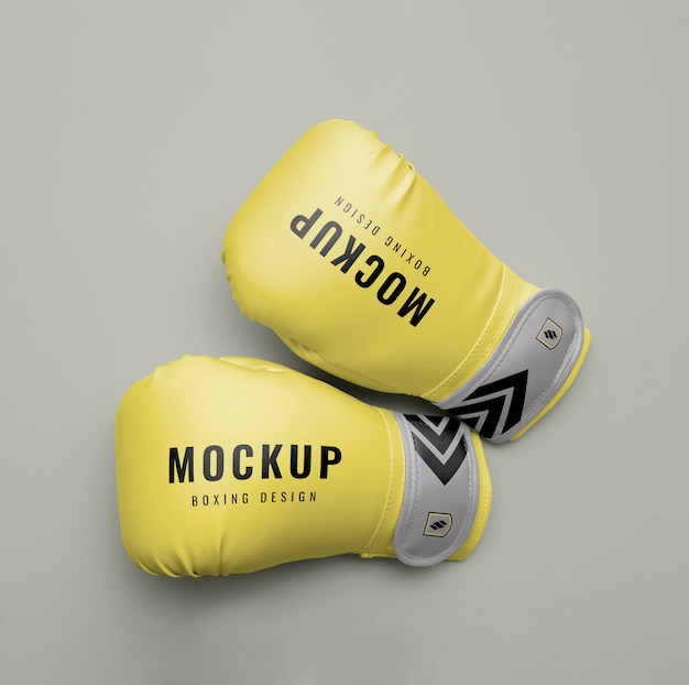 Boxing gloves mockup design